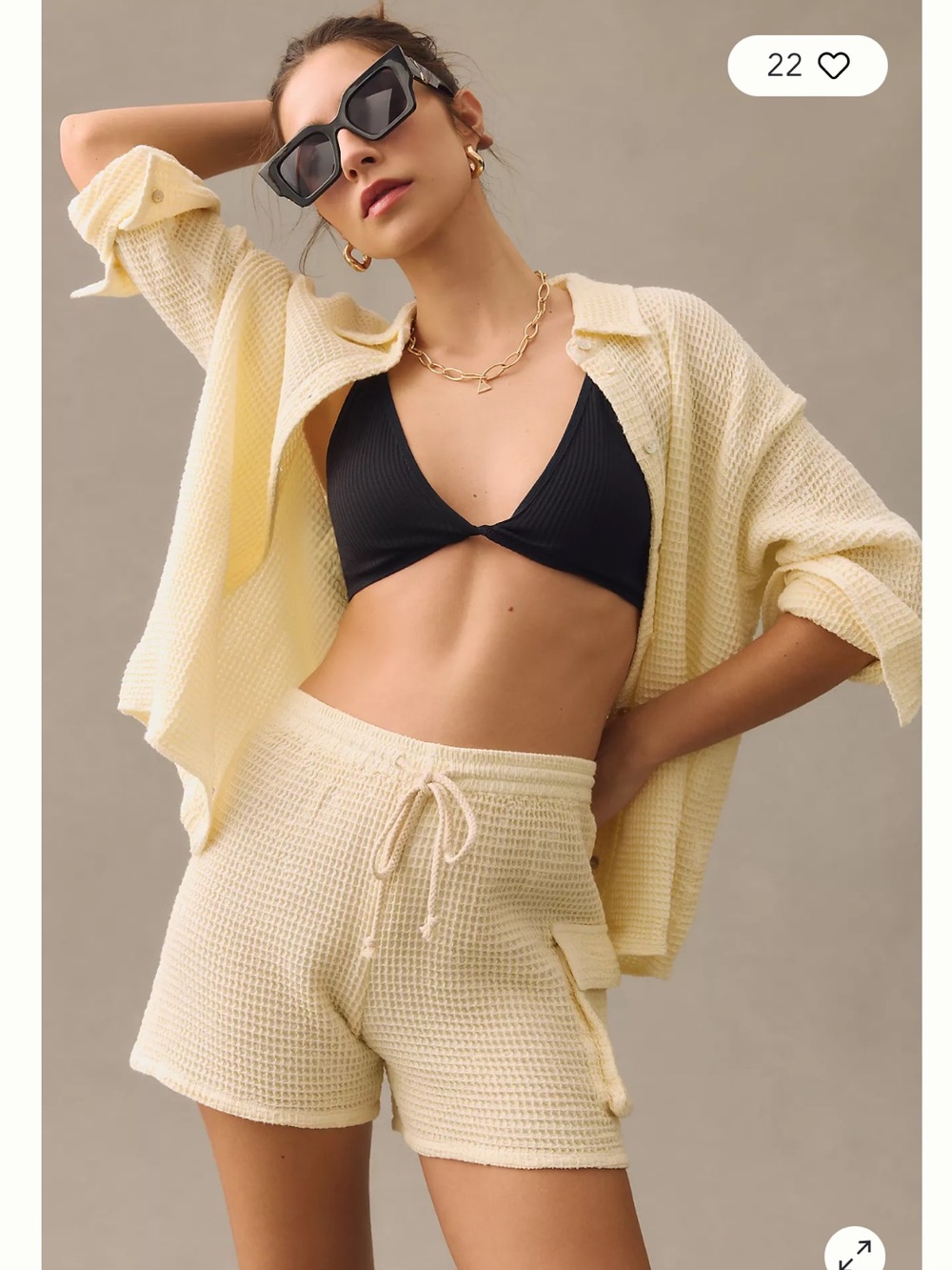 DONNI Waffle Knit Shorts